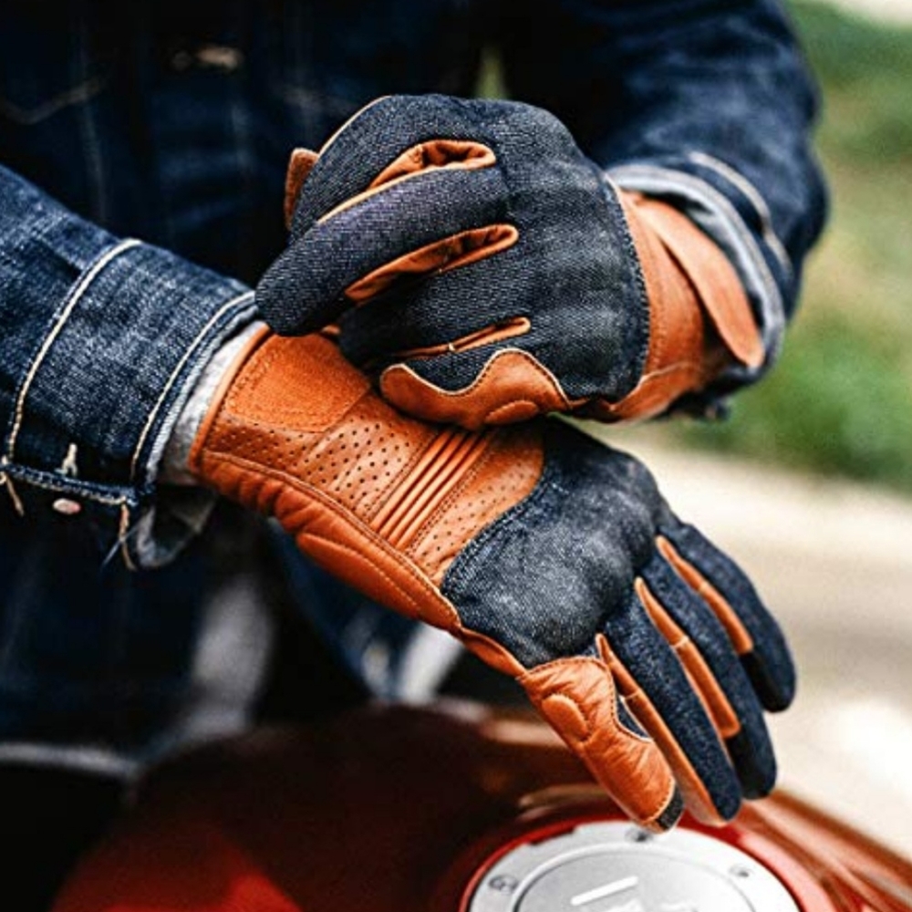Indie Ridge DENIM ON CAMEL Leather. New! Deal!! BIKERS!!!